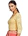 Fressia Fabrics Readymade Free Size Saree Blouse for Women Party wear choli118 Golden