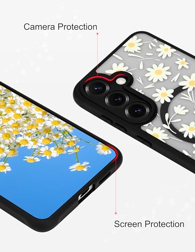 Coque MagSafe Samsung S25 à motif floral pour sublimer votre style au quotidien