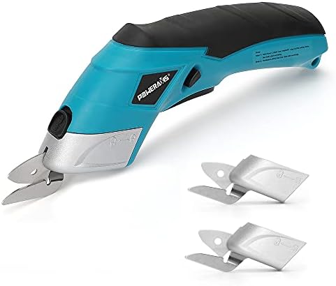 POWERAXIS Electric Scissors Cordless, Scissors Cutter for Crafts Power Scissors Sewing Shears Cutting Tool for Crafts Box, Cardboard, Scrapbooking with 3 Blades(2021)