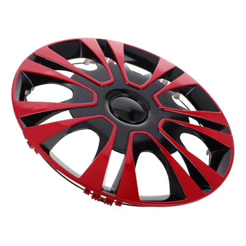 Enjoliveur 13 Pouces Rouge Abaodam en PP avec Cache Moyeu pour Jante Voiture