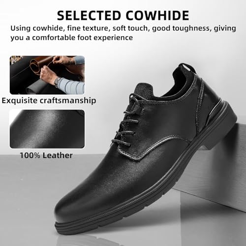Orthopedic Business Leather Dress Shoes: Arch Support Plantar Fasciitis Walking Wingtip Formal Oxford for Mens, Orthotic Comfortable Casual Patent Tuxedo Work Shoes for Foot Heel Pain Relief3