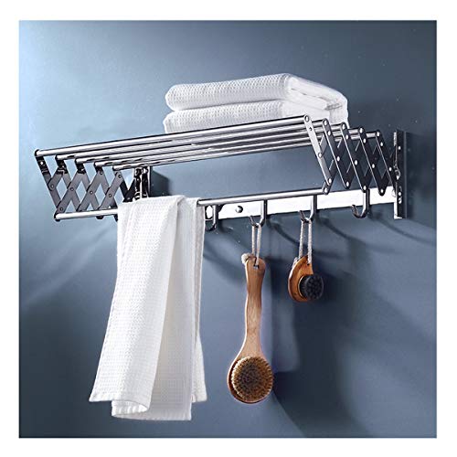 Séchoir de salle de bain 6 LWX en acier robuste télescopique et pliable de balcon