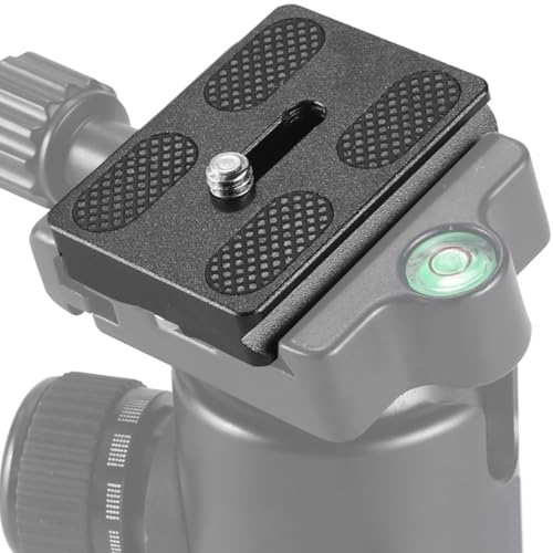 Placa de liberación rápida TEHAUX de aluminio con tornillo 1/4 para trípode DSLR pack de 2 4