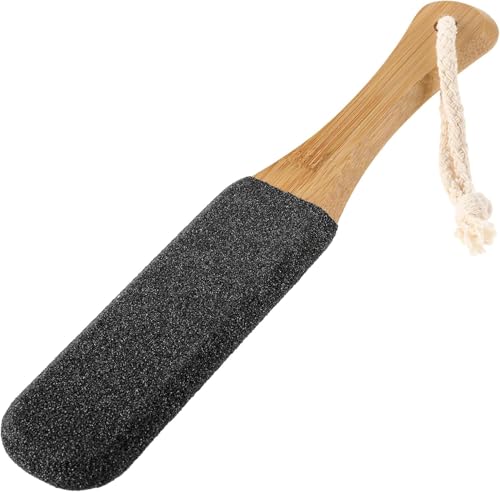 Lonimia Professional Foot File Foot Scrubber Foot Files For Feet Wooden Handle Non-Slip Comfortable Strong Cleaning Portable Nursing Tools Suitable For Feet Hands Elbows And Heels