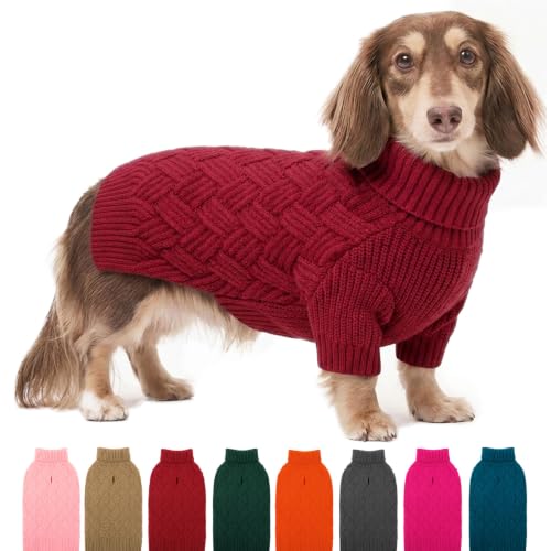AOFITEE Small Dog Sweater, XS Sweaters for Dogs, Warm Dog Christmas Sweater