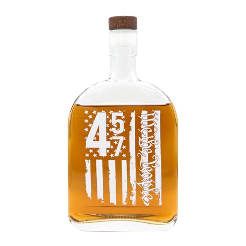 Lymhy 45 47 Whiskey, We the People USA Flag Whiskey Bottle Decanter Gifts