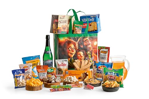 Cesta de Natal Capital das Cestas Final de Ano Empresa Funcionário Família Açafrão 28 Itens