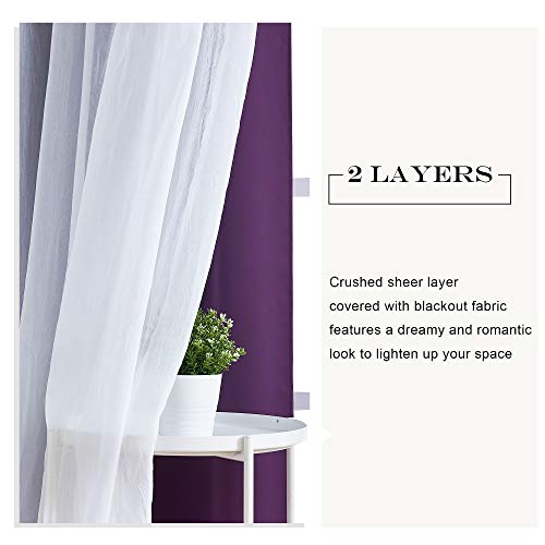 image for PONY DANCE Living Room Curtains - Window Treatments Grommet Top Blacko