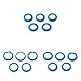 getuse 15 Pieces Fishing Rod Building Winding Checks Blue Aluminum Alloy Decorative Components for DIY Fly Casting Rods