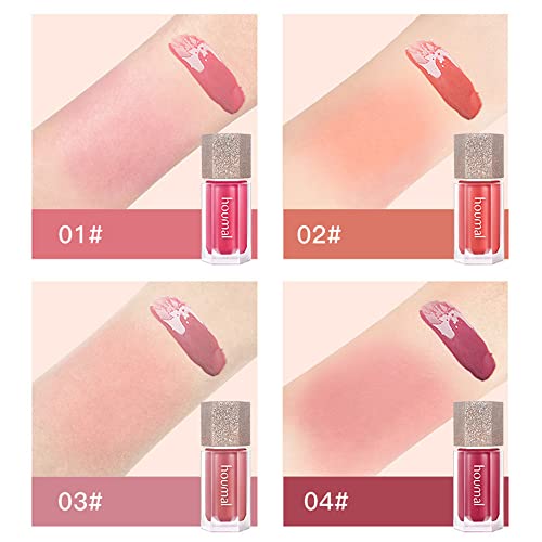 Soft Cream Liquid Blush Stick,Korean Liquid Blushes Cheeks Brush,Moisturizing Creamy Formula,Silky Smooth Lightweight Blendable Blush Lasting Sheer Rouge Tint, Natural-Looking Advanced Hazy Feeling (02# Healthy Orange) #TOP7