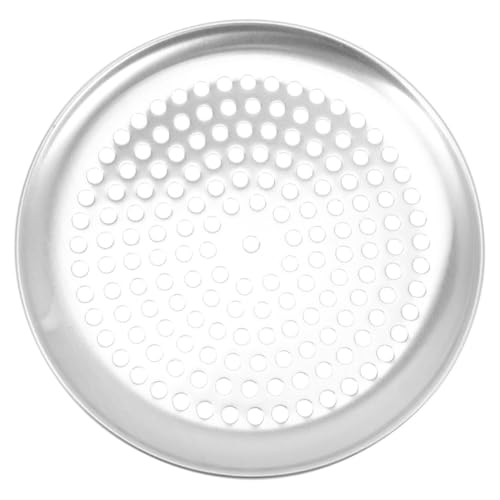 ZUNOXAZ Bandeja Pizza Horno Perforada Aluminio Resistente Antideslizante Ventilación Rápida para Hornear Pizzetas Crujientes