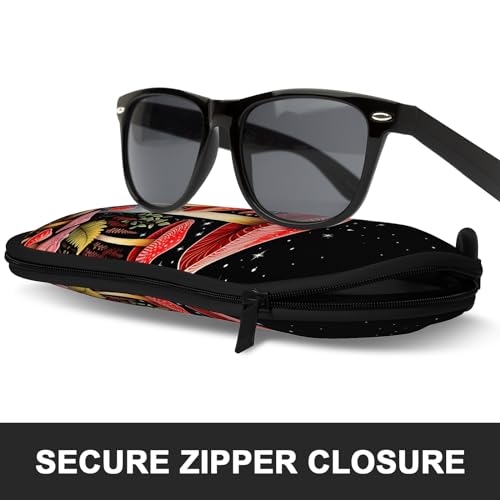 Image of Sunglasses Soft Case, Ultra Light Portable Neoprene Zipper Glasses Case for Men Women
