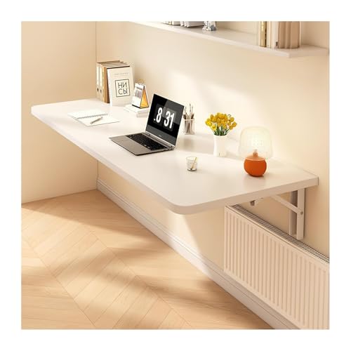 Que Ahorra Espacio Mesa Plegable De Pared Escritorio De Ordenador, Mesa De Pared Para Espacios Pequeños Tocador Para Casa Ideal Para Cocina/balcón, Mesa De Ordenador(Blanca,120*40cm/47.2*15.7in)