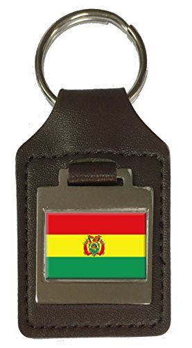 Porte-clés en cuir drapeau Bolivie : votre compagnon de voyage au quotidien