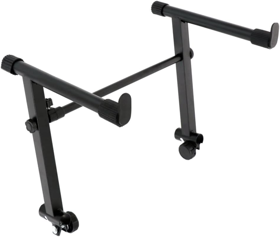 Adjustable Double Braced Electronic Piano Keyboard Extension Stand - Second Tier Rack Enhanced Performance