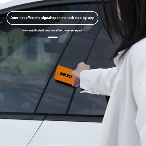 OYXVXYO Key Card Holder for Tesla Compatible with Model Y/3/S/X/Cybertruck, Scratch-Resistant Leather Protective Cover, Slim Wallet Card Case, Anti-Slip Grippy Exterior, Black by OYXVXYO - Used condition - Image 4