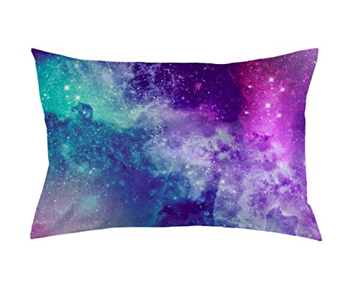 SIXSTARS Universe Space Nebula Galaxy Pattern Custom Zippered Bed Pillow Cases 20x30 (One Side)