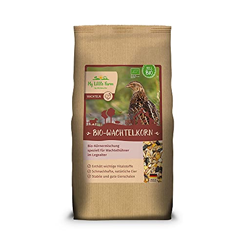 My Little Farm Bio-Wachtelkorn, 2 kg, Futter für Wachtelhühner im Legealter, wertvolle Bio-Körnermischung…