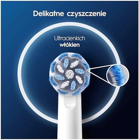 Oral-B Sensitive Clean Końcówki do Szczoteczek Elektrycznych, 8 Sztuk, Białe, Wielkość Odpowiednia do Skrzynek Pocztowych