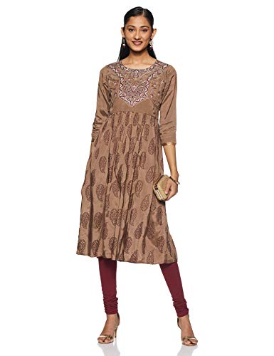 Image of Kashish by Shoppers Stop Women's cotton straight Kurta