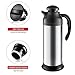 Stainless Steel Thermal Coffee Carafe Thermos｜Insulated Hot & Cold Beverage Pitcher Dispenser w/ Milk Server ｜24 OZ. 3 CUP Small Design for Easy Handle & Travel ｜