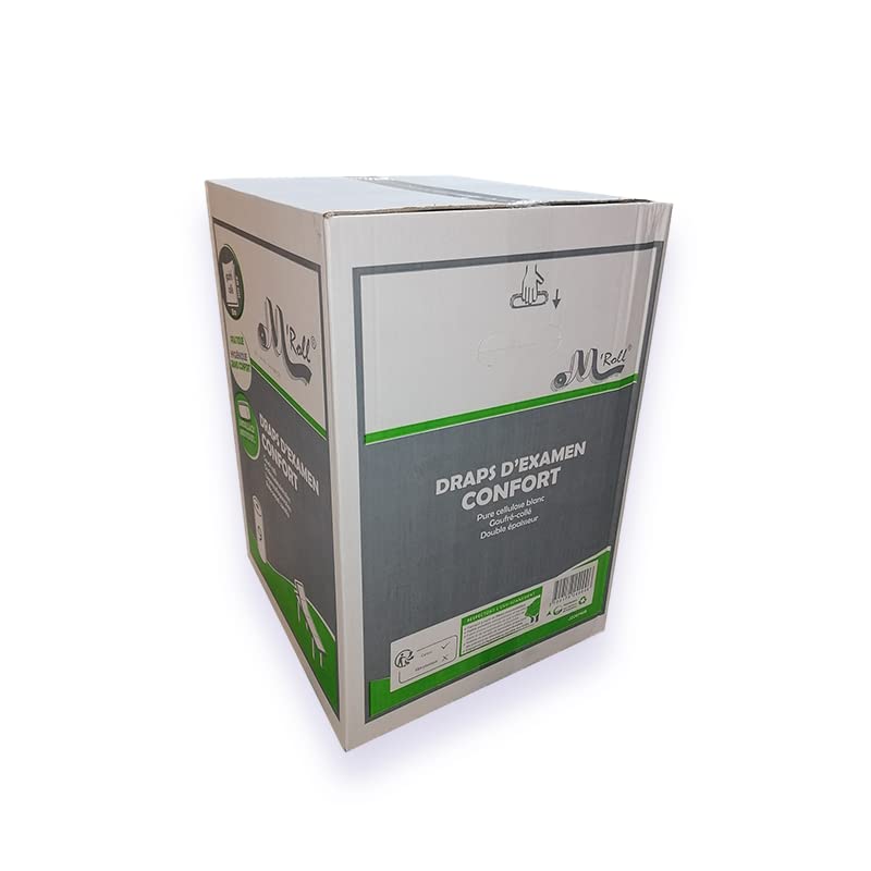 Draps d'examen point à point pure ouate 2x17.5g/m² - Carton de 9 rouleaux - 2 plis - 135 formats 50x35cm - J226PMR- Certifié France Medical Industrie 5517981