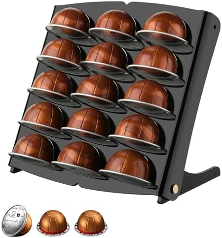 Beautyflier Coffee Pod Holder for Nespresso Vertuo Capsules, 12 Capacity Coffee Pods Storage Organizer Stand, Coffee Capsule Storage Tray, Coffee Pod Storage Holder Drawer Insert, Stand Only
