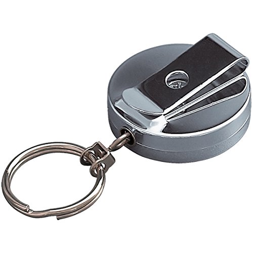 HomeXpert riemclip met sleutelband 28 mm 40 mm zilver.