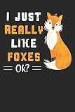  I just Really Like Foxes, Ok?: Funny and Cute Fox Composition Book, Journal, Notebook for Foxes lovers. Wide Ruled Blank Lined. Diary, Notepad. 6\