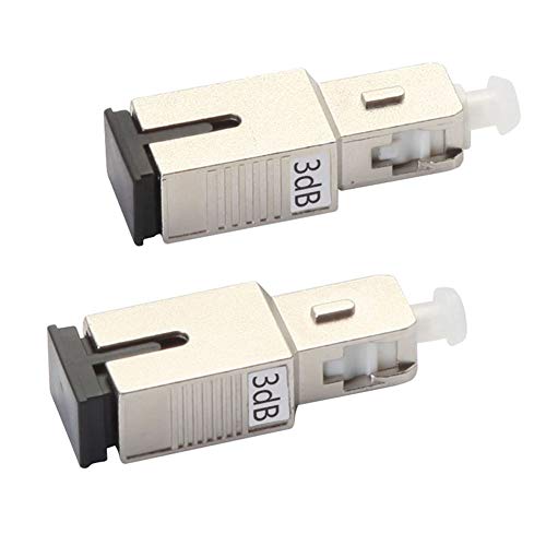 2 Pack 3dB SC Fiber Optic Attenuator, Single Mode Fixed in-Line Fiber Attenuator, SM SC/UPC Male to Female, dB Options: 3dB, 5dB, 7dB, 10dB