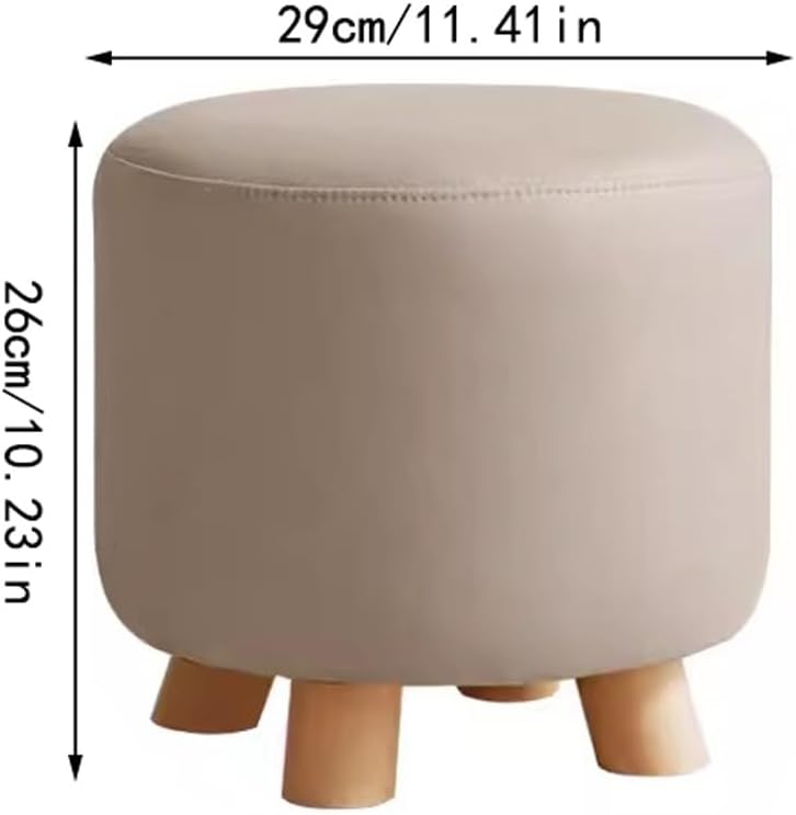 Foot Stool Wooden Modern Minimalist Living Room Entrance Nordic Shoe Changing Stool Home Small Low Stool Entryway Bench(C)