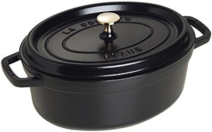 STAUB Cast Iron Roaster/Cocotte, Oval 33 cm, 6.7 L, Graphite Grey