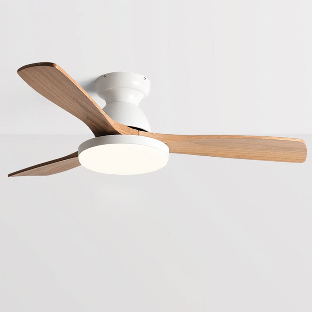 Ventilateur de plafond muet à 6 vitesses avec plafonnier LED et minuterie