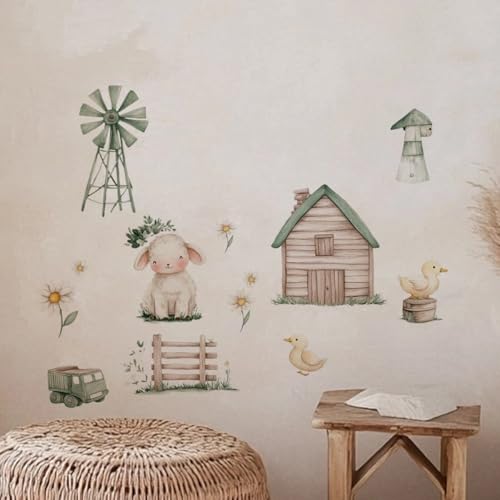 Sticker mural bâtiment vert repositionnable pour décoration murale DIY - 2