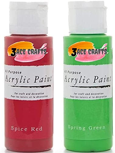 3 Ace Crafts Pack of 2 - Metallic Silver & Metallic Antique Gold - Acrylic Paint 59ml - Decoration Kids, Garden Furniture Ornaments, Outdoor Paint, Air Drying, Modelling Clay, Plastic, Board & Paper