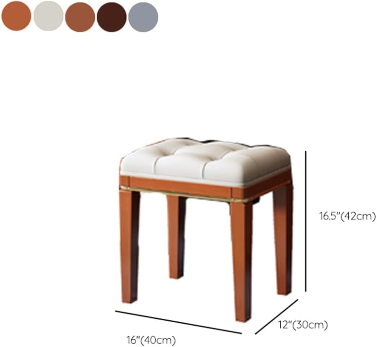 LITFAD Contemporary Vanity Table and Stool Set 9 Drawers Makeup Vanity Desk Nordic Dressing Table with LED Light - Makeup Vanity & Mirror & Stools Ivory