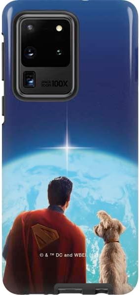 Skinit Pro Phone Case Compatible with Galaxy S20 Ultra 5G - Officially Licensed DC Comics Superman Logo Background Pattern Design