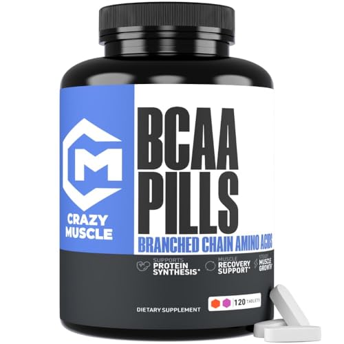 Crazy Muscle BCAA Pills with The Perfect 2:1:1...