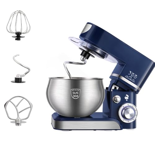 Batidora De Pie, Mezcladora De Masa De Alimentos, Batidora De Pastel Eléctrico 5l 1200w, Batidora De Cocina Eléctrica con Tazón, Gancho De Masa, Látigo Y Batidor De Alambre