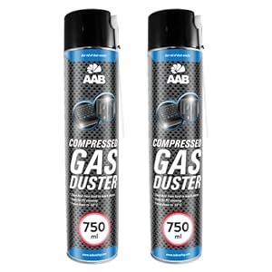 2 x AAB PC Spray Limpiador 750ml para Limpiar Teclados,