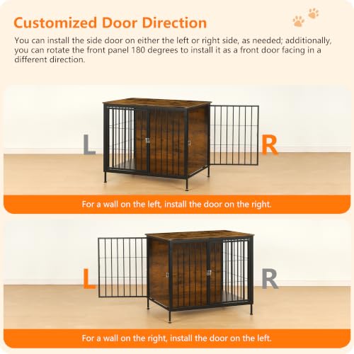 DWANTON 37.5" Heavy Duty Dog Crate Furniture, Dog Kennel Furniture Indoor by Dwanton - Used condition - Image 4