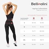 Bellivalini Legginsy Push Up modelujące wysoki stan Sport Fitness BLV50-254 (Grafitowy Melanż, M)