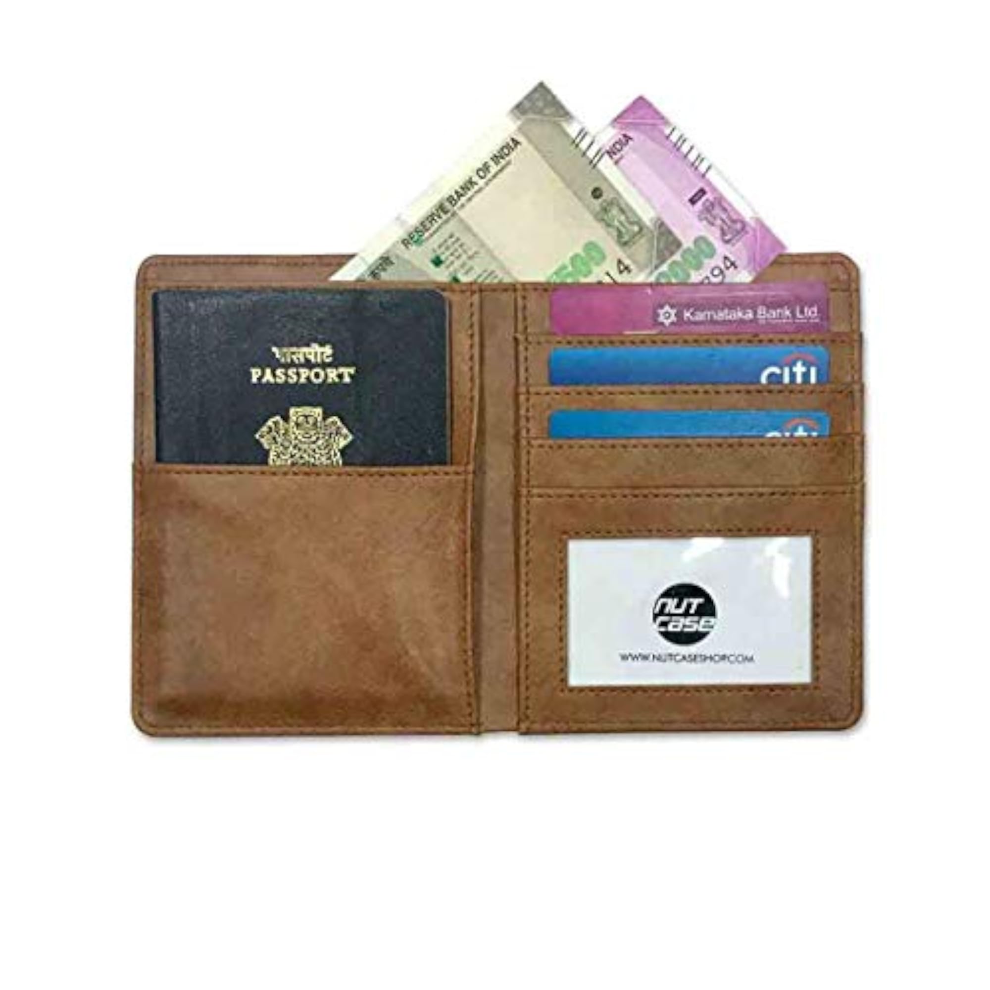 Designer Leather Passport Holder Travel Wallet Organizer