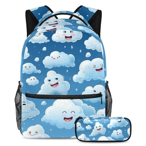 Sac à dos avec trousse pour garçons filles grand cartable scolaire