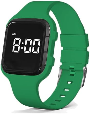 e-vibra Vibrating Alarm Watch, Potty Training Watch Water Resistant Medical Reminder Wristband with 15 Daily Alarms (Dark Green)