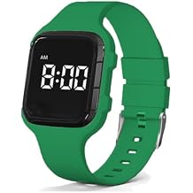 Vibrating Alarm Watch, Potty Training Watch Water Resistant Medical Reminder Wristband with 15 Daily Alarms Dark Green