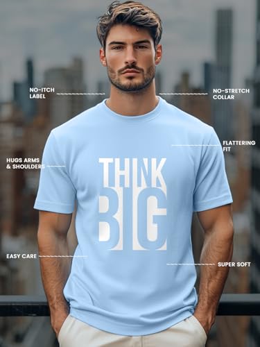 Image of Nobero Men's Regular Graphic Printed T-Shirt for Men | Soft Cotton | Classic Fit | Printed Casual Tshirt for Men