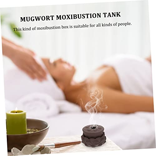 Caja portátil de moxibustión para ombligo, función dual, olla de arena púrpura para calentamiento uterino y terapia de calor en casa miniatura 7