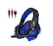 Produktbild WSG Gaming Headset, Gaming Kopfhörer Noise Cancelling Headphones Bügelkopfhörer Mit Reiner Tonqualität Mikrofon 3,5Mm Klinke Für PS4 Pro/PS4 Xbox One PC Laptop Tablet Mac,Blue