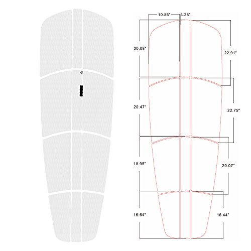 image for Abahub 12 Piece Surf SUP Deck Traction Pad Premium EVA with Tail Kicke